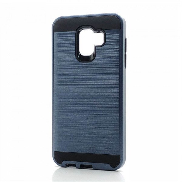 Wholesale Samsung Galaxy J6 2018 Armor Hybrid Case (Navy Blue)